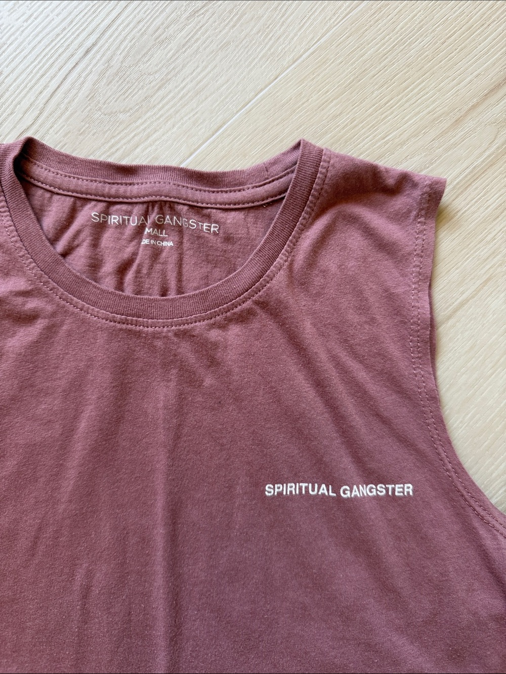 Spiritual Gangster Dusty Rose Muscle Tank - Picture 2 of 4